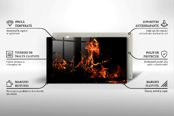 Glas Herdabdeckplatte Zünde eine lebendige Flamme an