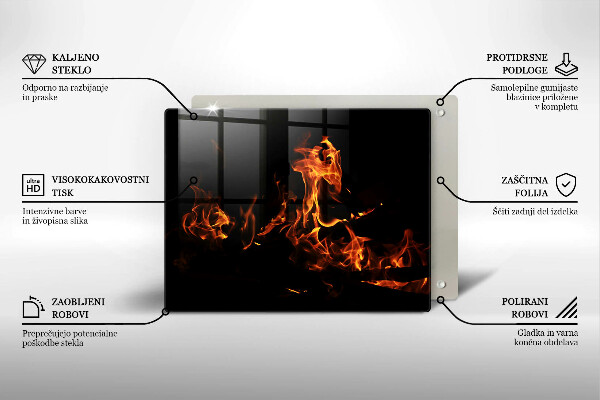 Glas Herdabdeckplatte Zünde eine lebendige Flamme an