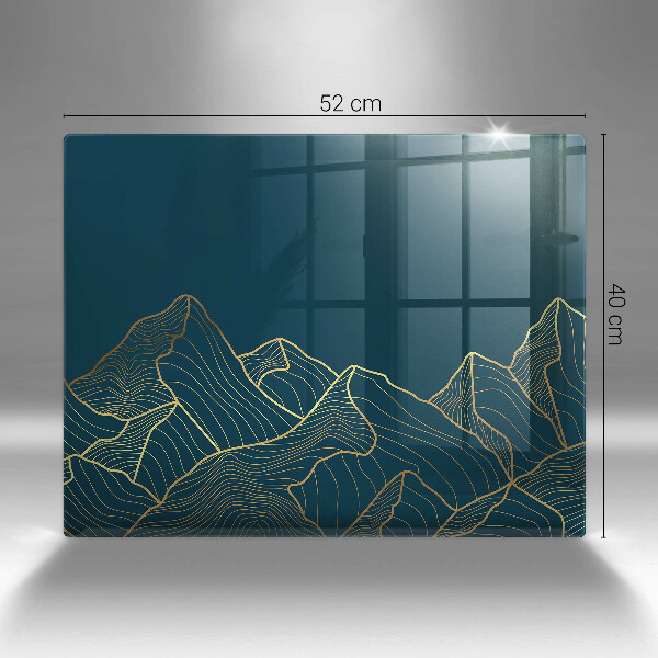 Glas Herdabdeckplatte Abstrakte Berge