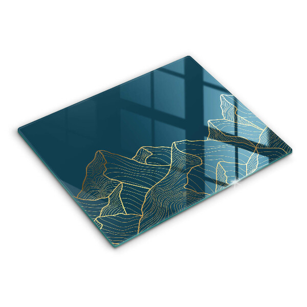 Glas Herdabdeckplatte Abstrakte Berge