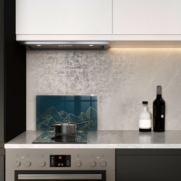 Glas Herdabdeckplatte Abstrakte Berge