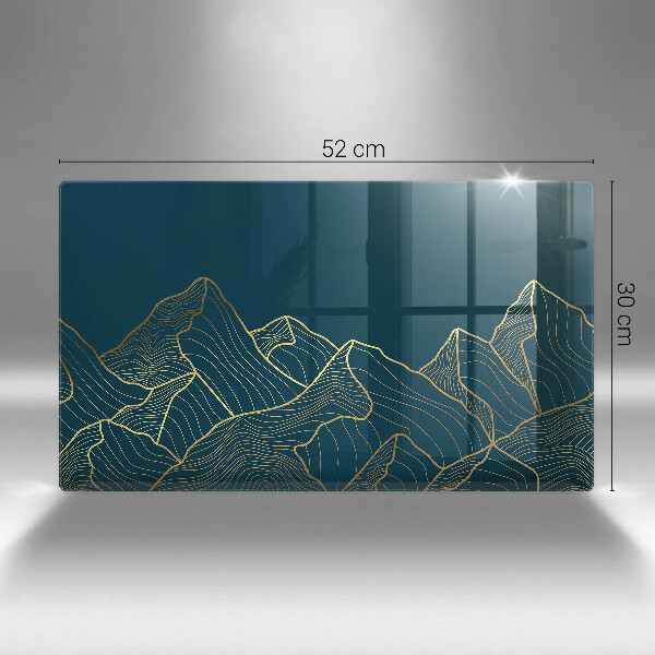 Glas Herdabdeckplatte Abstrakte Berge