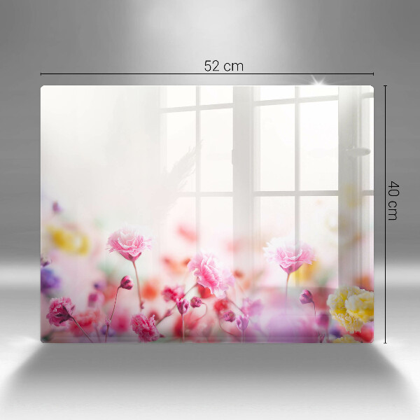 Glas Herdabdeckplatte Blumenwiese