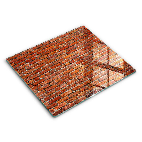 Glas Herdabdeckplatte Wand aus Backsteinmauer