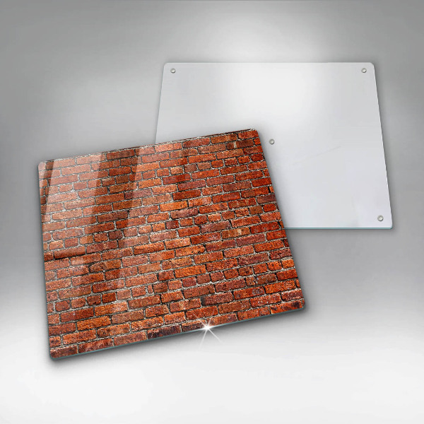Glas Herdabdeckplatte Wand aus Backsteinmauer