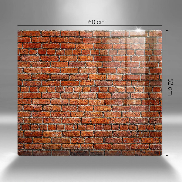 Glas Herdabdeckplatte Wand aus Backsteinmauer