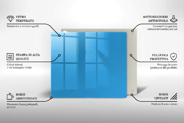 Glas Ceranfeldabdeckung Blaue Farbe