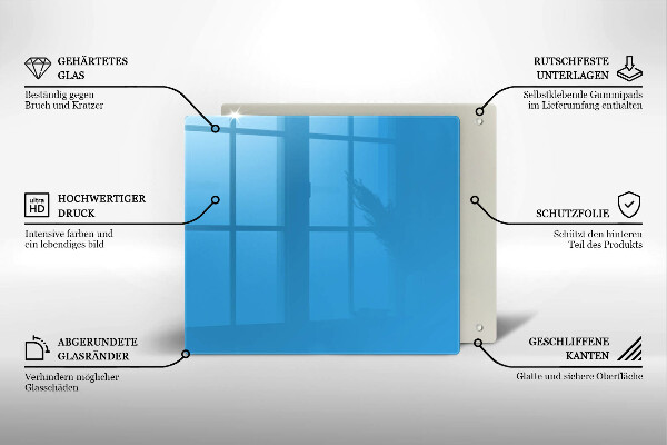 Glas Ceranfeldabdeckung Blaue Farbe