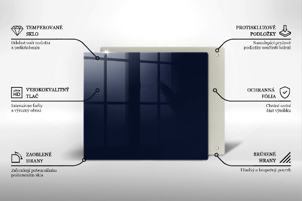 Glas Ceranfeldabdeckung Navy blau