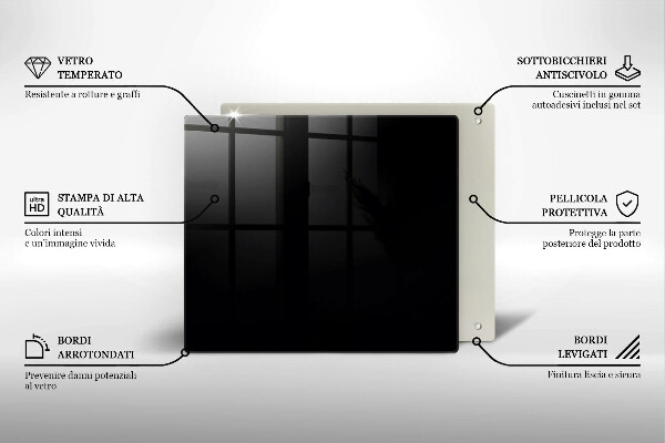 Glas Ceranfeldabdeckung Schwarze Farbe
