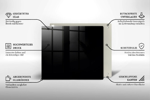 Glas Ceranfeldabdeckung Schwarze Farbe