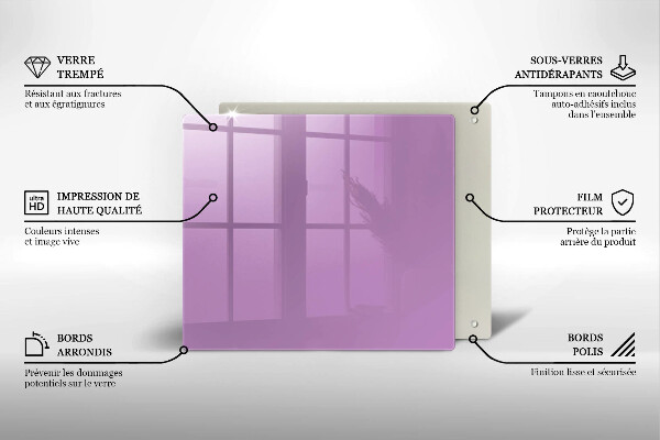 Glas Ceranfeldabdeckung Violette Farbe