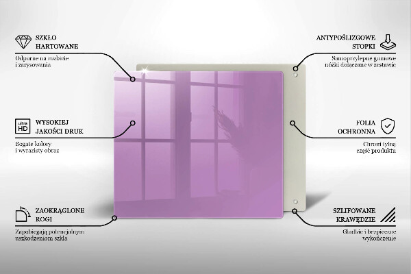 Glas Ceranfeldabdeckung Violette Farbe