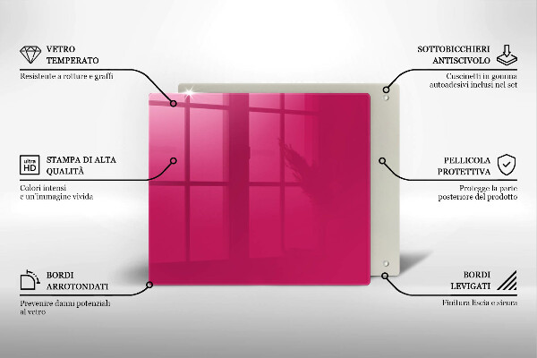 Glas Ceranfeldabdeckung Pinke Farbe