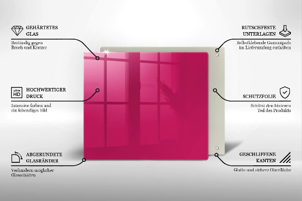 Glas Ceranfeldabdeckung Pinke Farbe