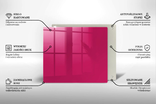 Glas Ceranfeldabdeckung Pinke Farbe