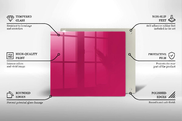 Glas Ceranfeldabdeckung Pinke Farbe