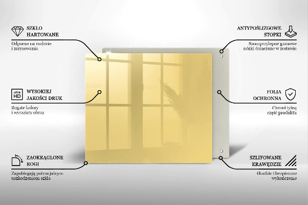 Glas Ceranfeldabdeckung Gelb