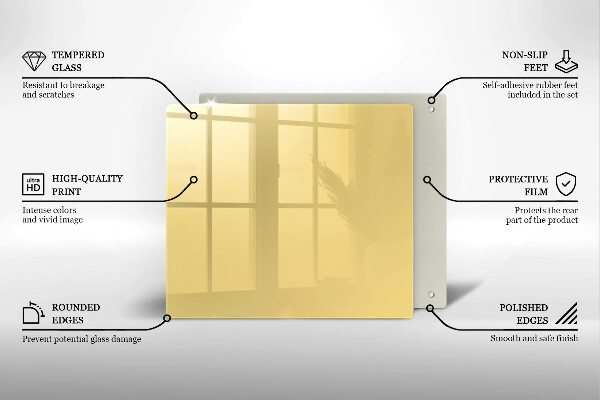 Glas Ceranfeldabdeckung Gelb