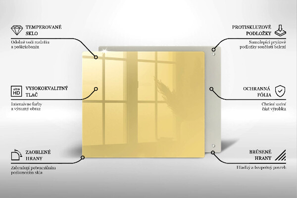 Glas Ceranfeldabdeckung Gelb