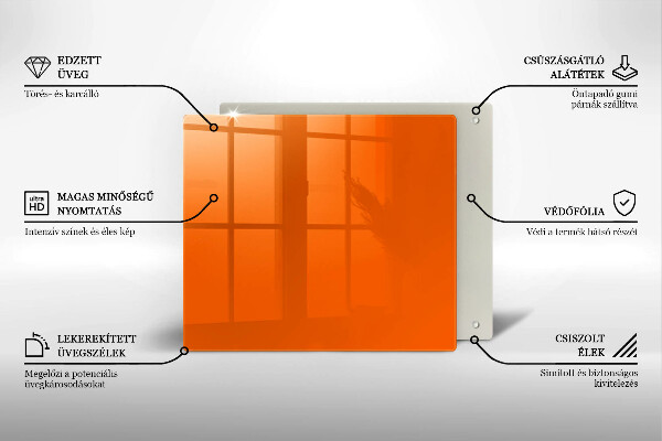 Glas Ceranfeldabdeckung orange Farbe