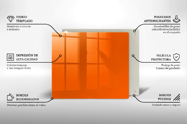 Glas Ceranfeldabdeckung orange Farbe