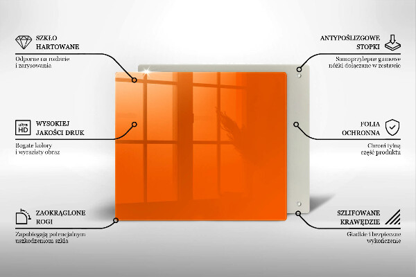Glas Ceranfeldabdeckung orange Farbe