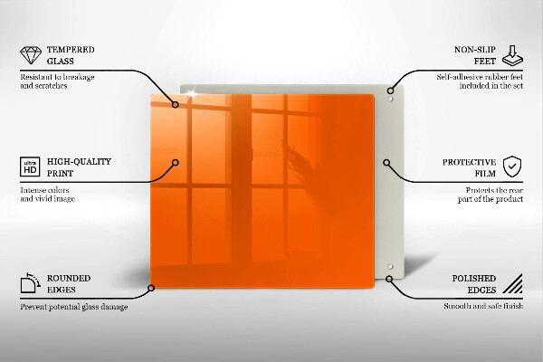Glas Ceranfeldabdeckung orange Farbe