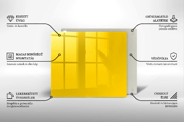 Glas Ceranfeldabdeckung Gelb