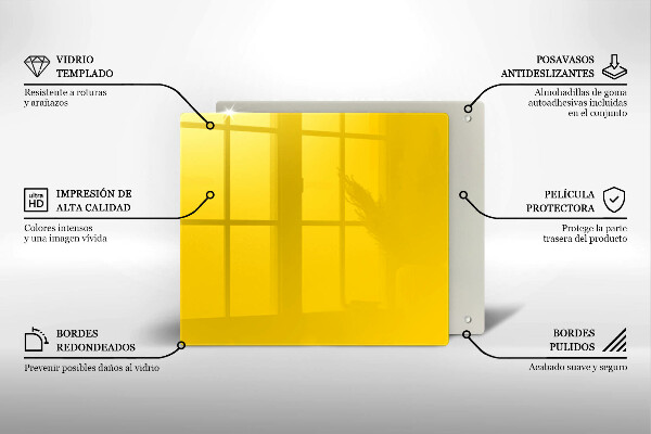 Glas Ceranfeldabdeckung Gelb