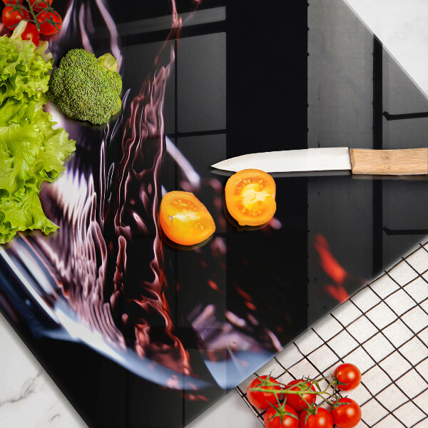 Glas Herdabdeckplatte Ein Glas Rotwein