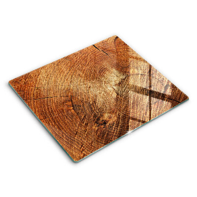 Glas Herdabdeckplatte Holzmaserung des Baumes