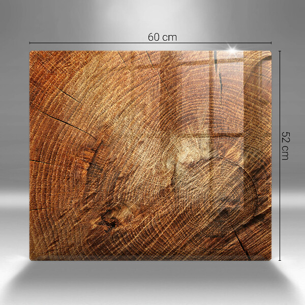 Glas Herdabdeckplatte Holzmaserung des Baumes