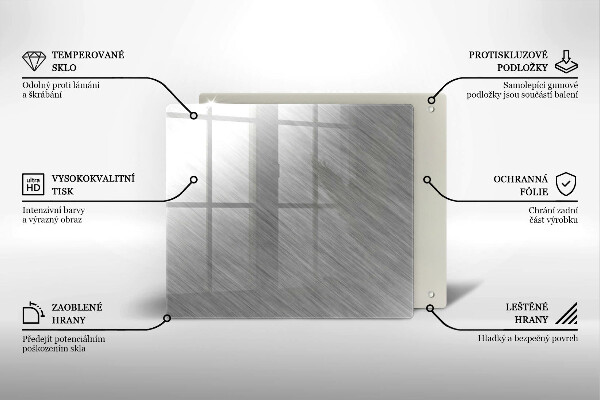 Glas Herdabdeckplatte Metallbeschaffenheitshintergrund