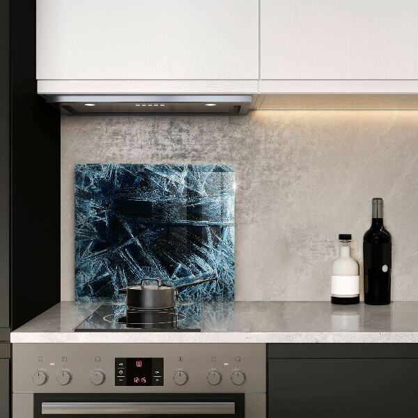 Glas Herdabdeckplatte Struktur aus scharfem Eis