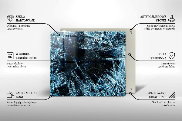 Glas Herdabdeckplatte Struktur aus scharfem Eis