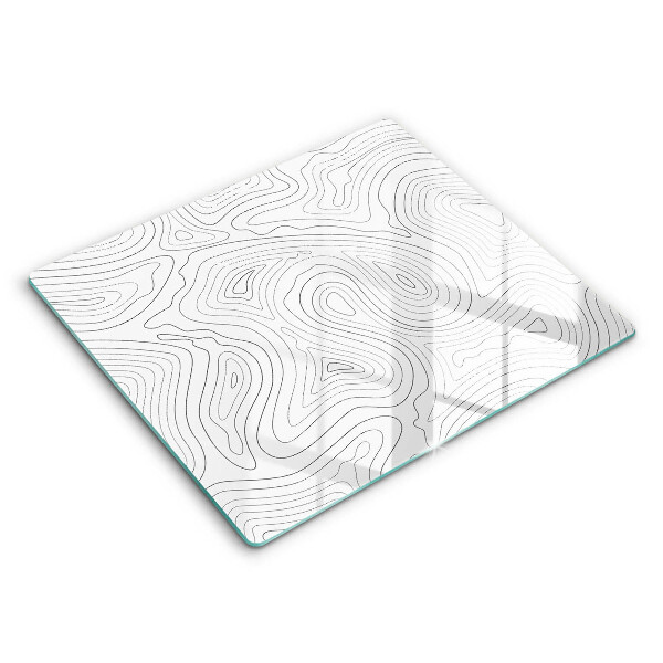 Glas Herdabdeckplatte Abstrakte Formen