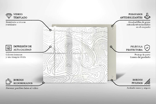 Glas Herdabdeckplatte Abstrakte Formen