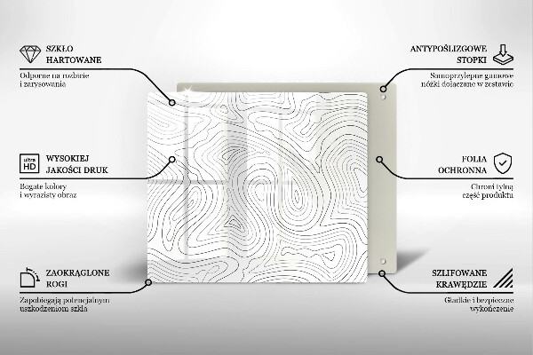 Glas Herdabdeckplatte Abstrakte Formen