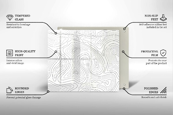 Glas Herdabdeckplatte Abstrakte Formen