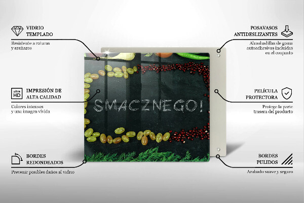 Glas Herdabdeckplatte Aufschrift Guten Appetit!