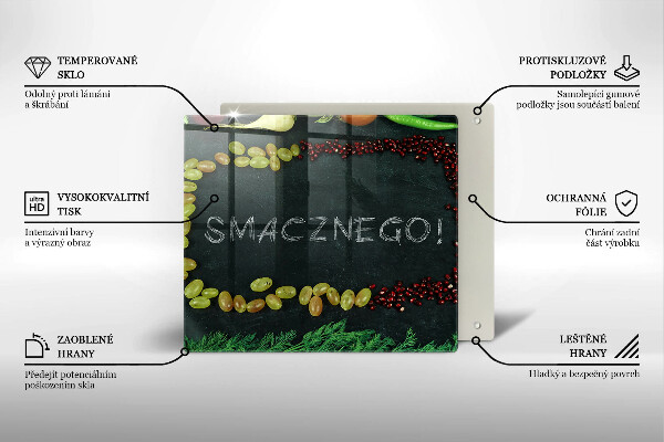 Glas Herdabdeckplatte Aufschrift Guten Appetit!