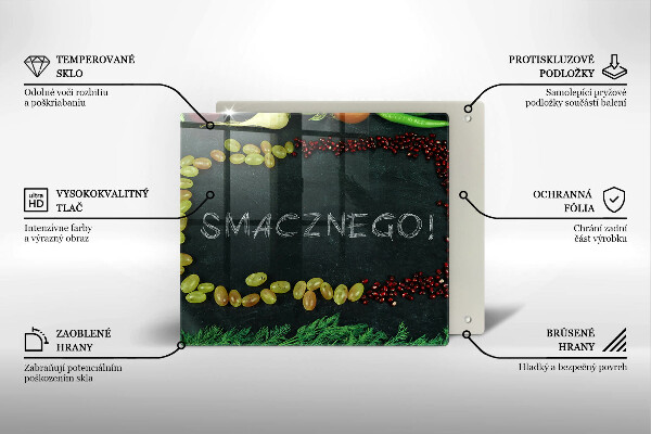 Glas Herdabdeckplatte Aufschrift Guten Appetit!