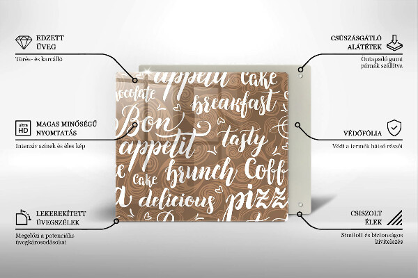 Glas Ceranfeldabdeckung Untertitel Bon appetit