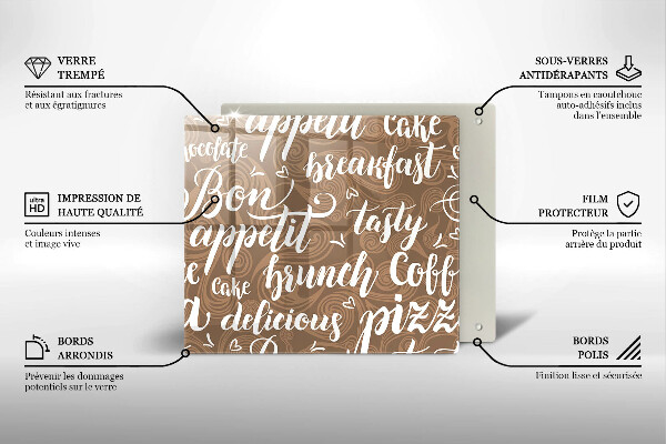Glas Ceranfeldabdeckung Untertitel Bon appetit
