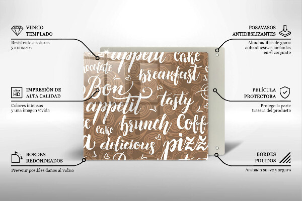 Glas Ceranfeldabdeckung Untertitel Bon appetit