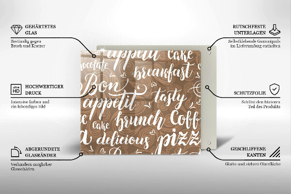Glas Ceranfeldabdeckung Untertitel Bon appetit