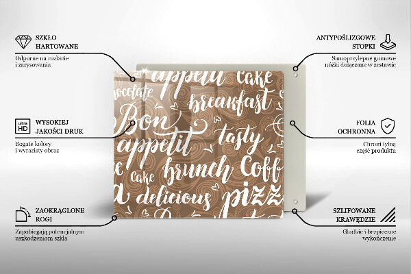 Glas Ceranfeldabdeckung Untertitel Bon appetit