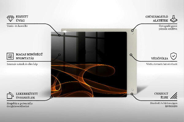 Glas Ceranfeldabdeckung Abstrakte Linien