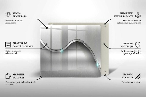 Glas Ceranfeldabdeckung Metallabstraktion